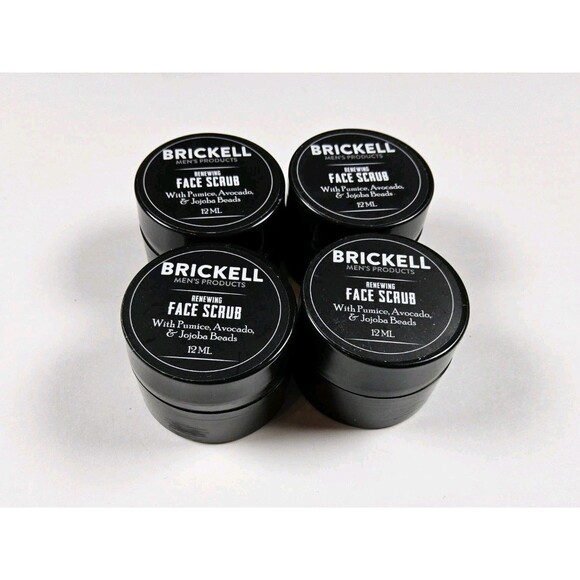 Lot Of 4-Brickell Renewing Face Scrub Travel Size 12ml - Sealed - Picture 2 of 2